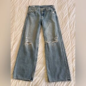 GAP Light Blue Distressed Boyfriend Jeans